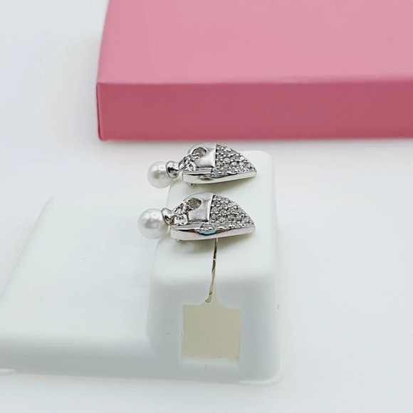 "925 Sterling Silver Cubic Zirconia Earrings, U19254562 - Picture 2 of 11